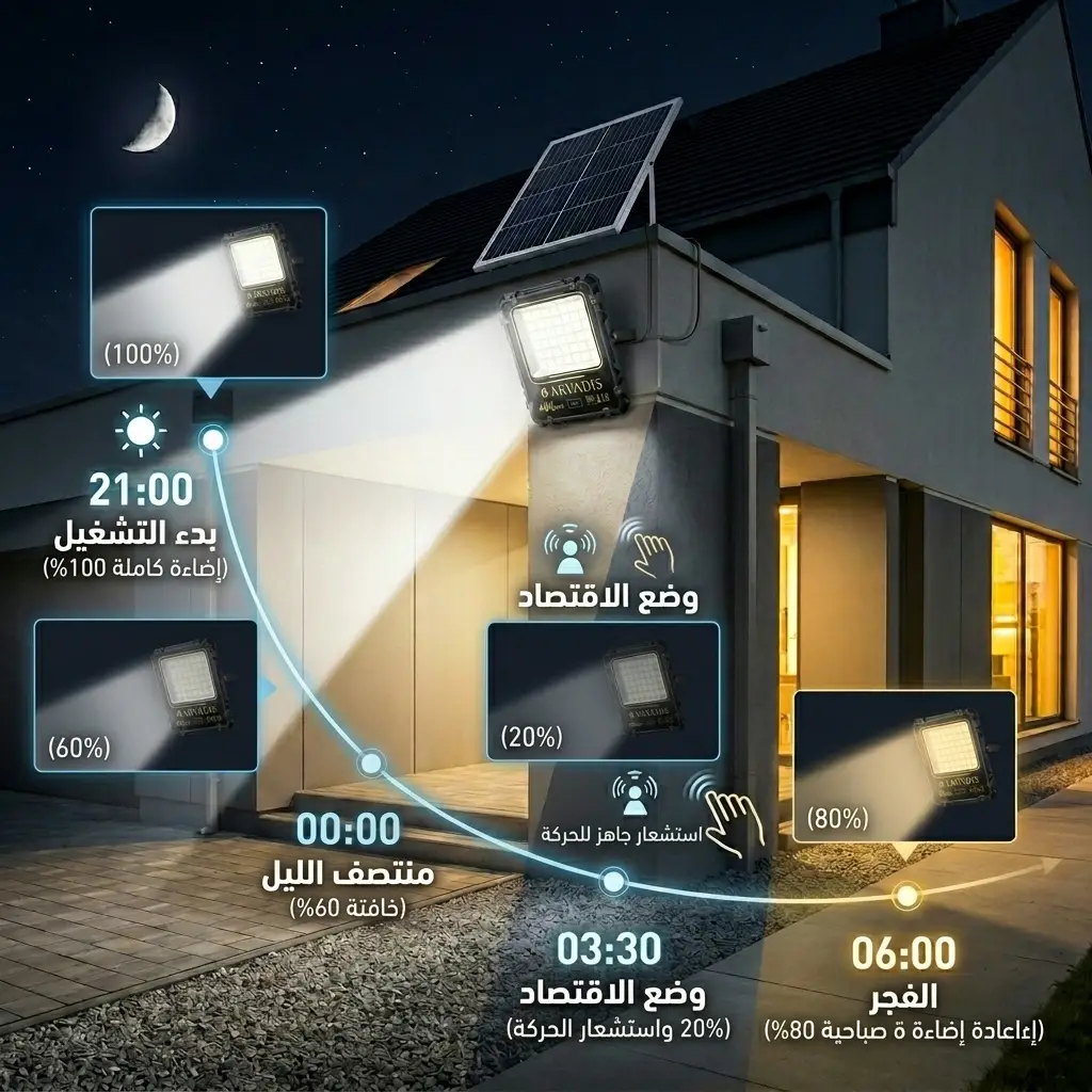 ميزة المؤقّت والإضاءة الذكية